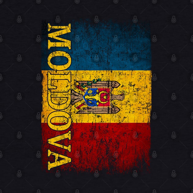 Moldova Flag Gift Women Men Children Moldova Retro Vintage by Henry jonh